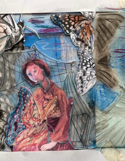 Wing Cage, collage, 2025