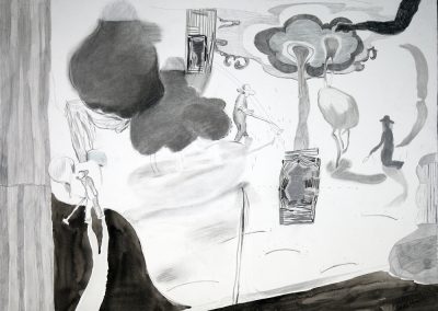 'Kahawalu', charcoal, graphite on paper, 56 x 76 cm, 2005