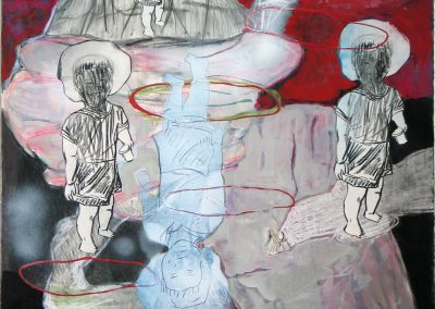 'Kilauea', mixed media on paper, 76 x 56 cm, 2009