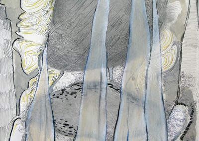 'Monastery', charcoal, graphite, gouache on paper, 76 x 56 cm, 2008