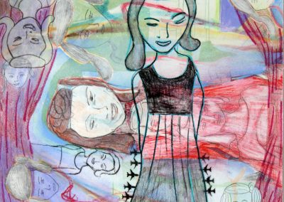 'Pilot', charcoal, pastel on paper, 38 x 38 cm, 2011