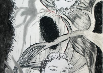 'Unknown Girl', charcoal, graphite, pastel on paper, 76 x 56 cm, 2010