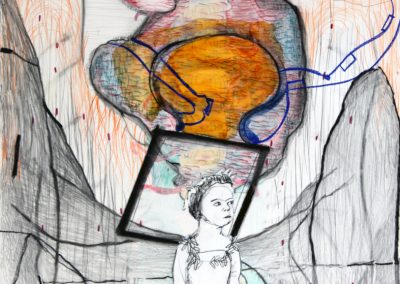 'Earwings', graphite, gouache, colour pencil on paper, 76 x 56 cm, 2011